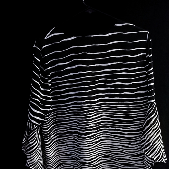 Cato's bell sleeved zebra print long sleeve blouse - Picture 4 of 4